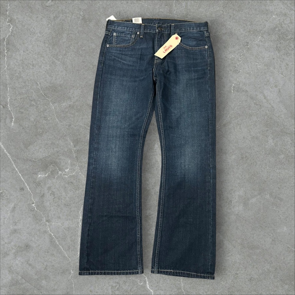 Levi's 527 Slim Bootcut Jeans Mens 33x30 Dark Wash Blue Denim Low Rise New Y2K
